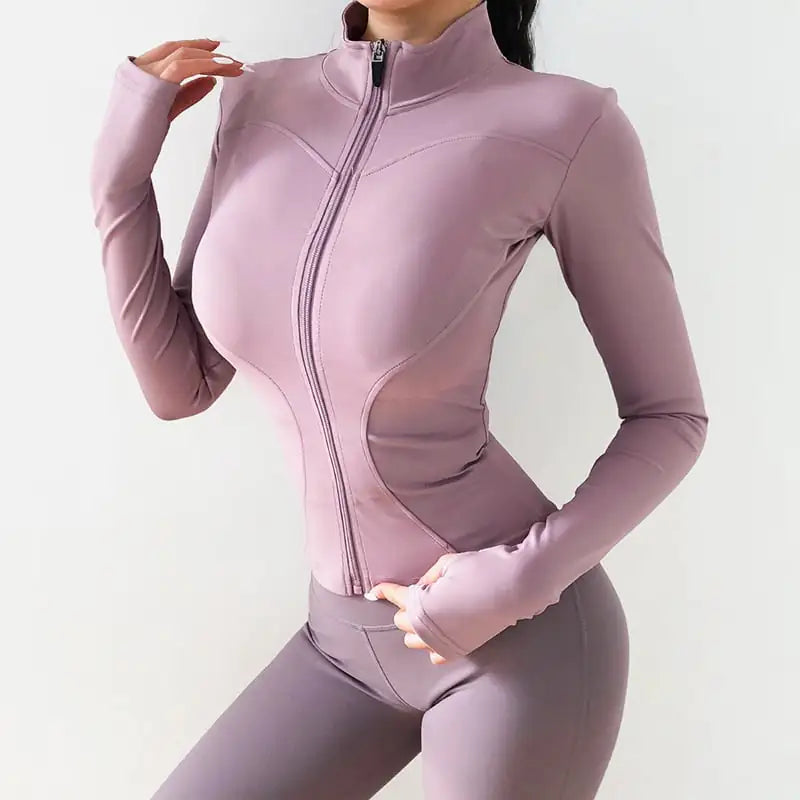 Sudadera corta de fitness y chaqueta de gimnasio