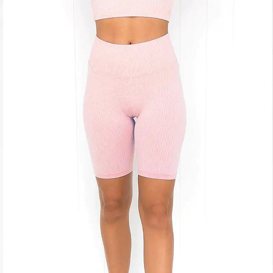 Women's High Waist Casual Yoga Gym Shorts