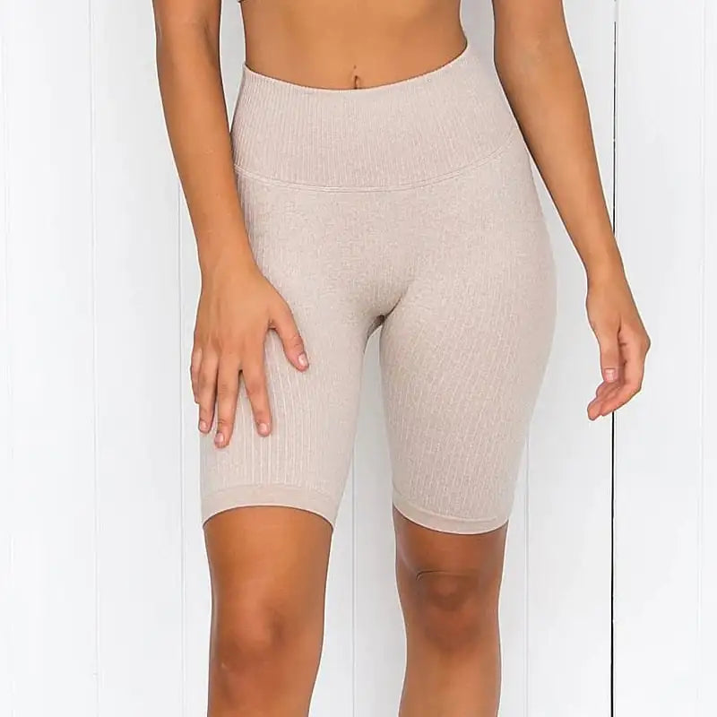 Women's High Waist Casual Yoga Gym Shorts