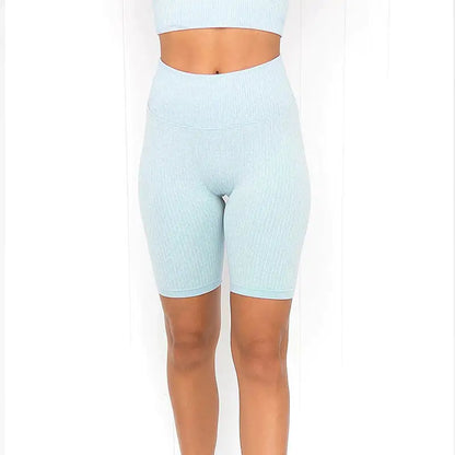 Women's High Waist Casual Yoga Gym Shorts